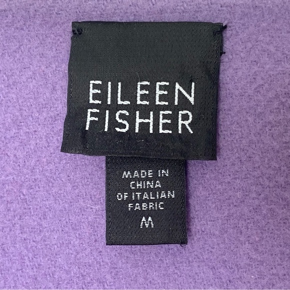 Eileen Fisher Virgin Boiled Wool Cashmere Blend Cardigan Size M - Picture 4 of 9